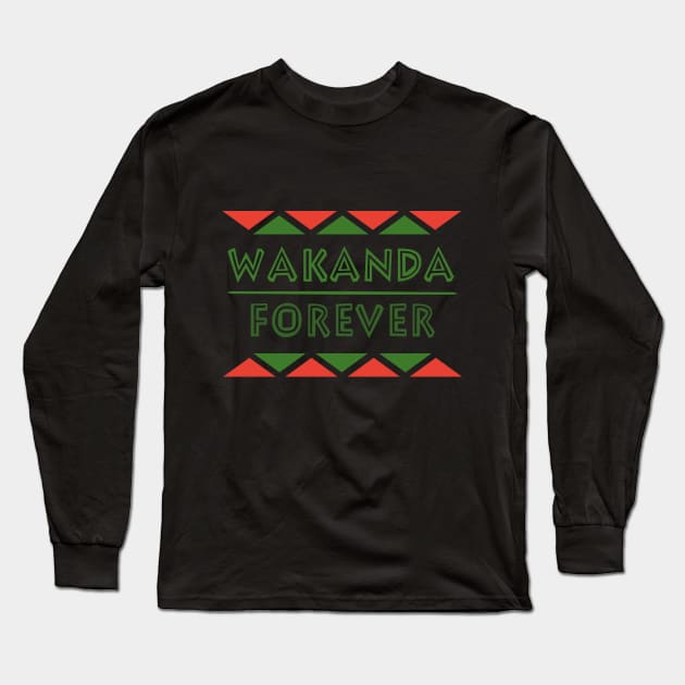 Wakanda Forever Long Sleeve T-Shirt by mangobanana